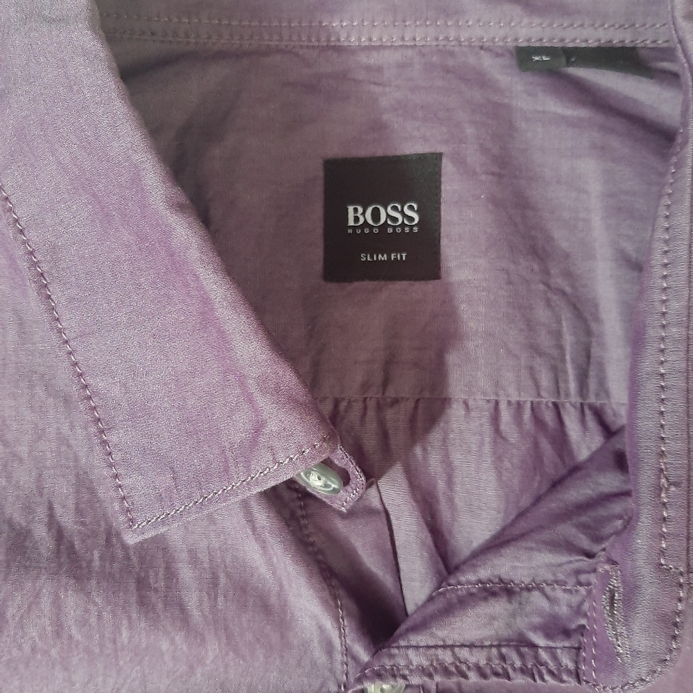 Boss by hugo boss purple long sleeve slim fit - Picture 2 of 5